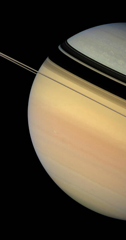 Saturn Poster featuring the photograph Saturn #6 by Nasa/jpl/ssi/science Photo Library