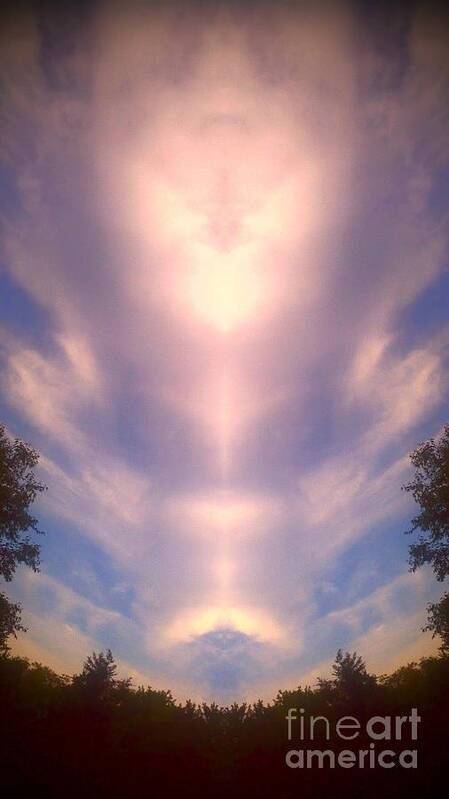 Clouds Poster featuring the photograph Angel Heart by Karen Newell