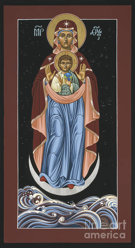 Ave Maris Stella (hail Poster featuring the painting Ave Maris Stella Hail Star of the Sea 044 by William Hart McNichols
