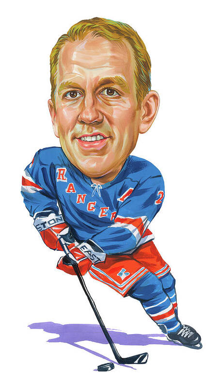 Brian Leetch Poster featuring the painting Brian Leetch by Art 