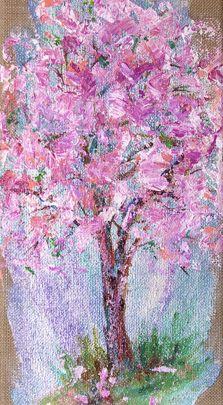 Cherry Blossoms Poster featuring the painting Cherry Blossoms by Sally Quillin