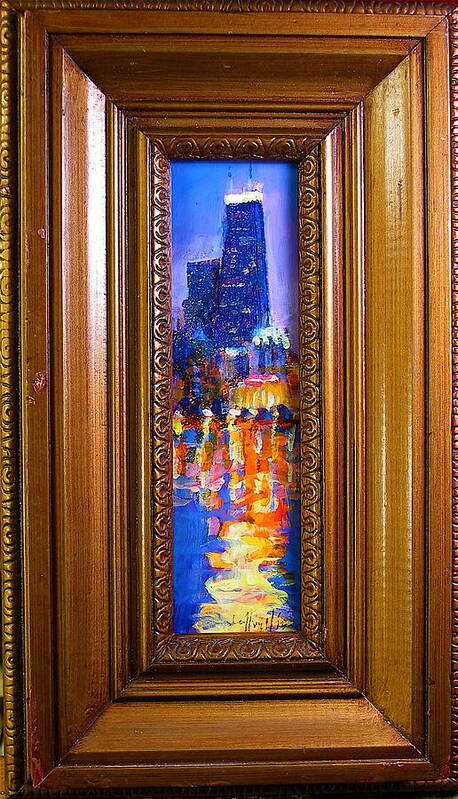 Chicago Poster featuring the painting Chicago by Les Leffingwell