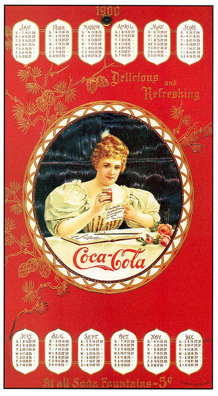 Coca-cola Poster featuring the photograph Coca - Cola Vintage Poster Calendar by Gianfranco Weiss