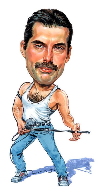 Freddie Mercury Poster featuring the painting Freddie Mercury by Art 