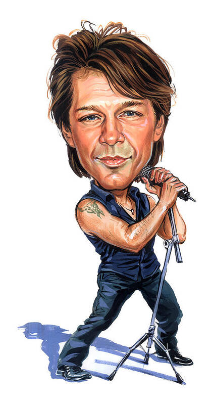 Jon Bon Jovi Poster featuring the painting Jon Bon Jovi by Art 