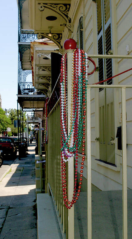 New Orleans Poster featuring the photograph Mardi Gras Beads by Her Arts Desire