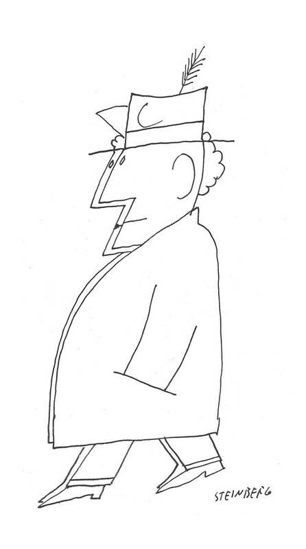 115483 Sst Saul Steinberg Poster featuring the drawing New Yorker December 24th, 1955 by Saul Steinberg