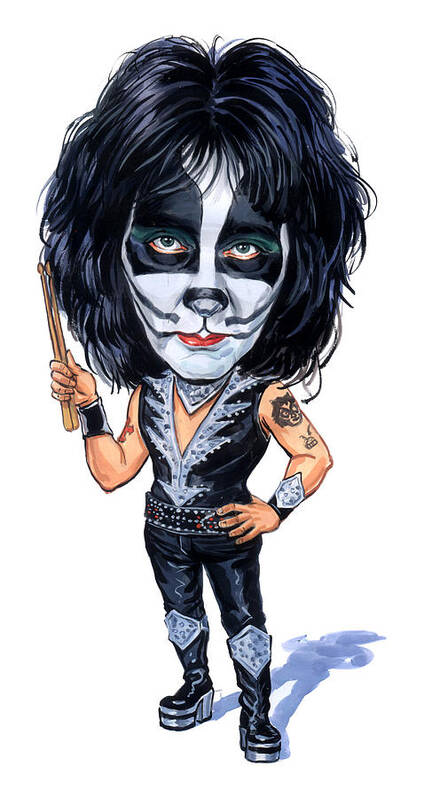 Peter Criss Poster featuring the painting Peter Criss by Art 