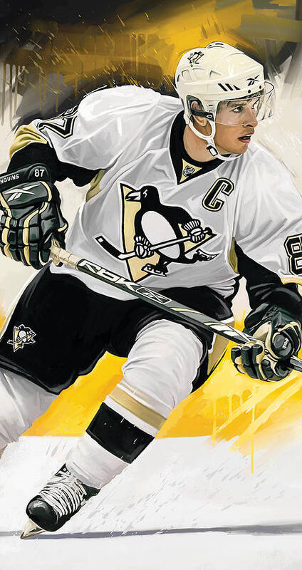 Sidney Crosby Paintings Poster featuring the mixed media Sidney Crosby Artwork by Sheraz A