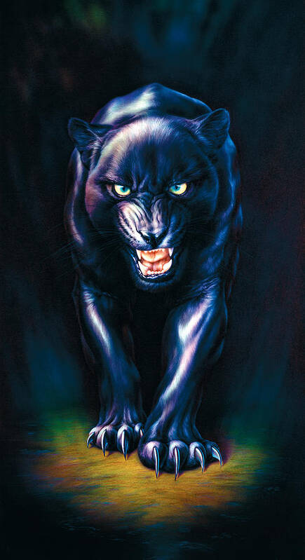 Stalking Panther Poster by Meiklejohn Licensing - Pixels Merch
