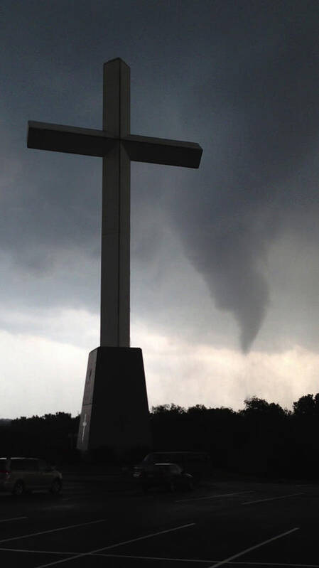 Tornado Poster featuring the photograph The Tornado Cross by Jared Bowie