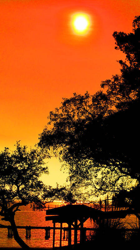 Sun Poster featuring the photograph Evening Fire by Nicole I Hamilton