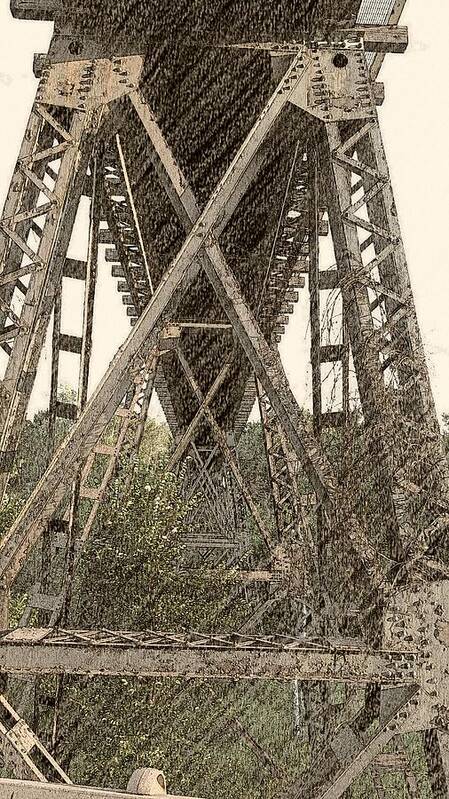 Railroad Poster featuring the photograph Railroad Tressel #1 by Kimberly W