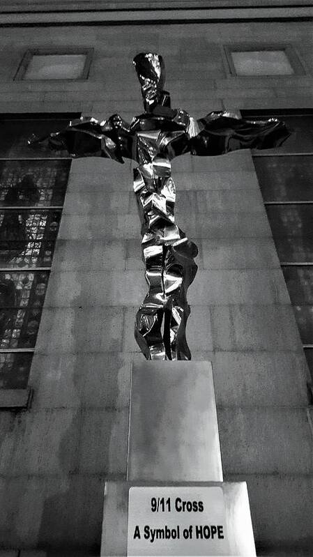 Architecture Poster featuring the photograph 911 Cross by Rob Hans