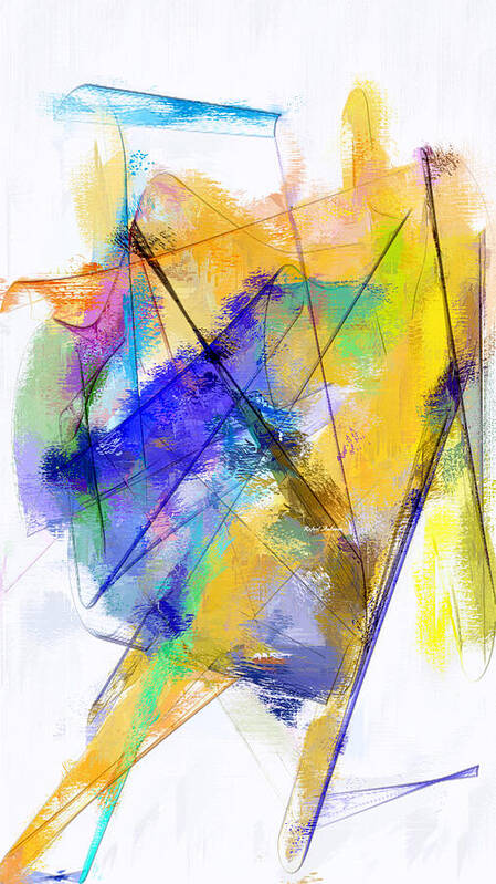 Abstract Poster featuring the digital art Abstract 1836 by Rafael Salazar