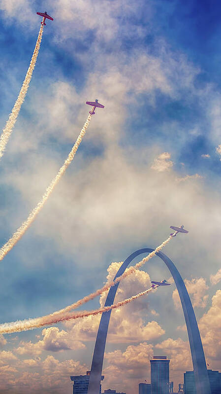 Aeroshell Poster featuring the photograph Arch Flight by Susan Rissi Tregoning