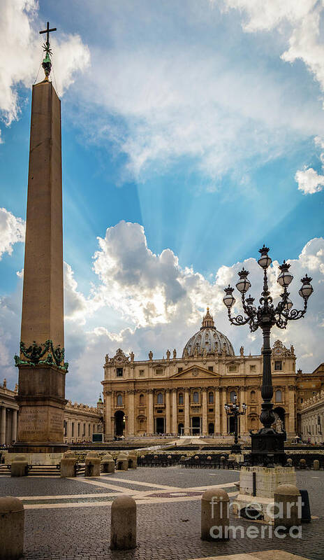 Catholic Poster featuring the photograph Basilica Papale di San Pietro by Inge Johnsson
