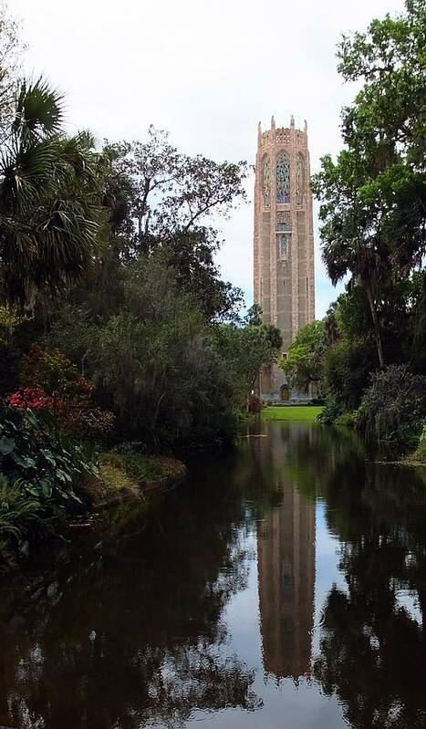 Bok Tower Poster featuring the photograph Bok Tower Reflection by Judy Wanamaker
