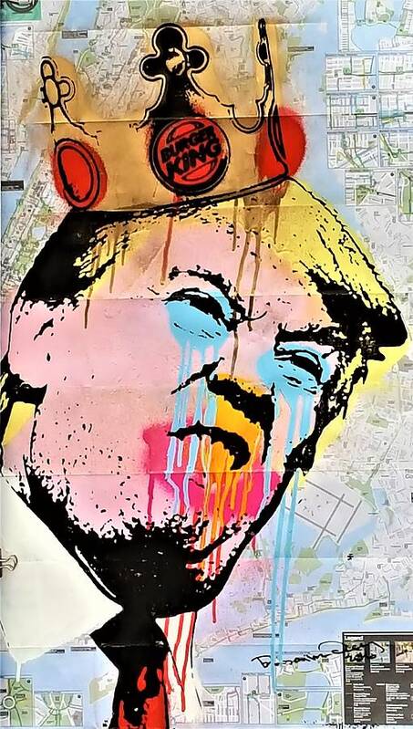 Abstract Art Poster featuring the photograph Burger King Trump by Rob Hans