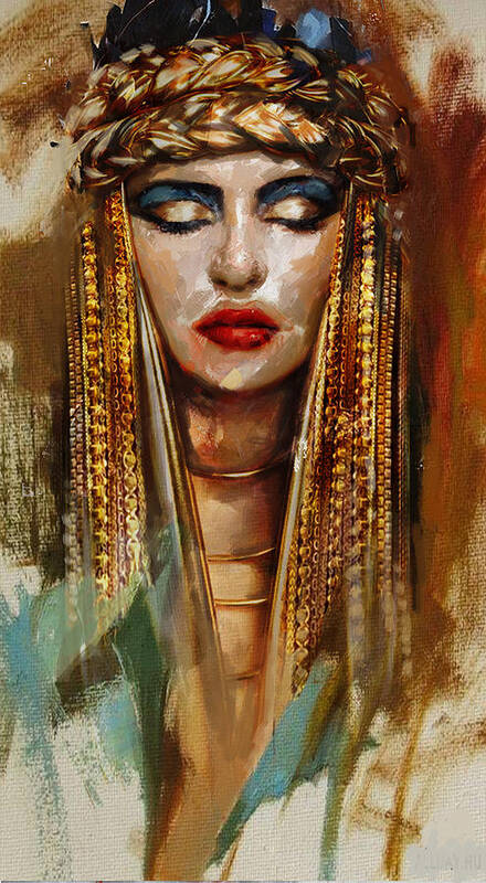 Egypt Poster featuring the painting Egyptian Culture 4 by Mahnoor Shah