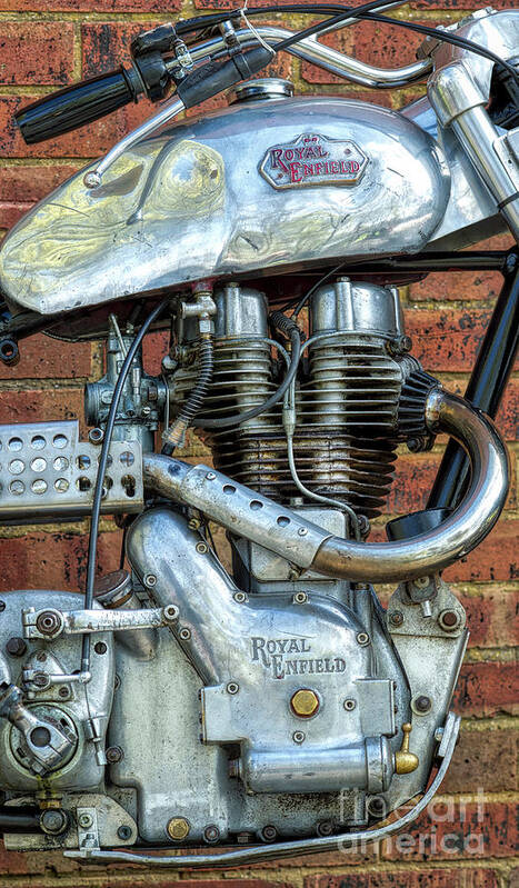 Royal Enfield Poster featuring the photograph Enfield Scrambler by Tim Gainey