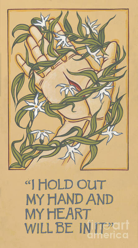 I Hold Out My Hand Poster featuring the painting I Hold Out My Hand and My Heart Will Be In it 225 by William Hart McNichols