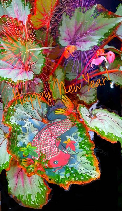 Happy New Year Poster featuring the digital art Chinese New Year Luck by Pamela Smale Williams