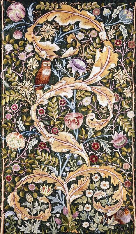 William Morris Poster featuring the painting Owl by William Morris