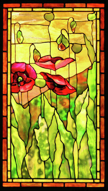 Stained Glass Poster featuring the photograph Poppies 2 by Kristin Elmquist