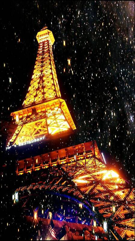 Eiffel Tower Poster featuring the photograph Starlit Paris Skies by Marisela Mungia