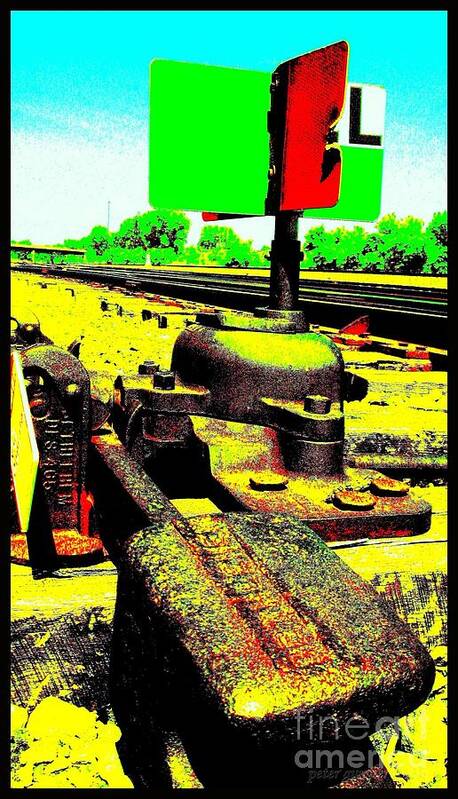 Track Signal Poster featuring the photograph Steel Diesel Track Signal by Peter Ogden
