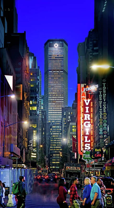 New York City Poster featuring the photograph Streets of Times Square by Mark Andrew Thomas