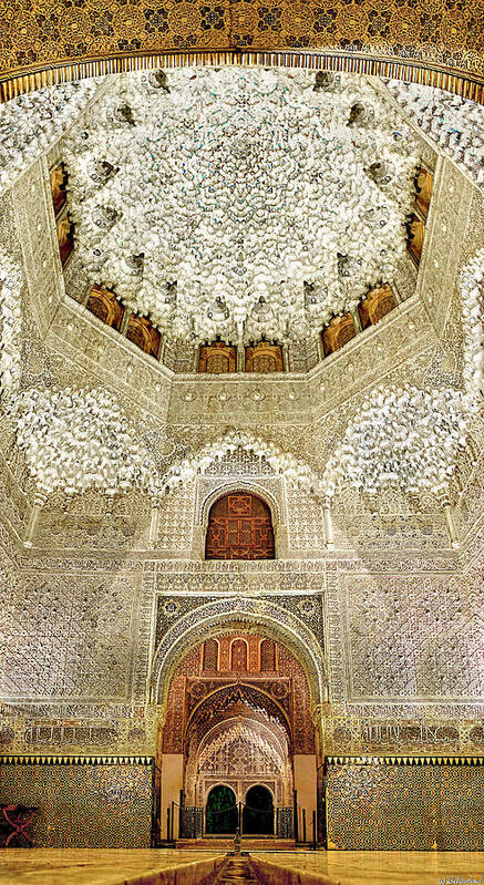 Alhambra Poster featuring the photograph The Hall of the Arabian Nights 2 by Weston Westmoreland