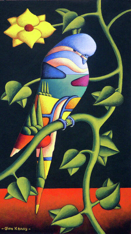 Bird Poster featuring the painting Uccello by Alan Kenny