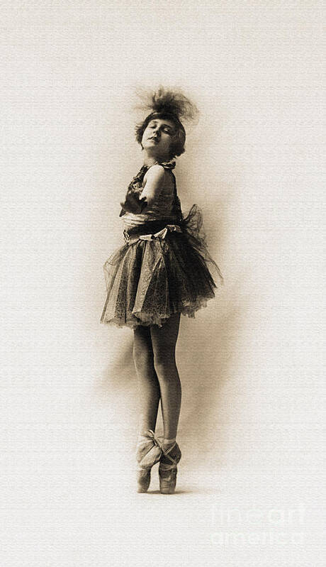 Antique Poster featuring the photograph Vintage Ballet Dancer On Pointe by Vintage Collectables