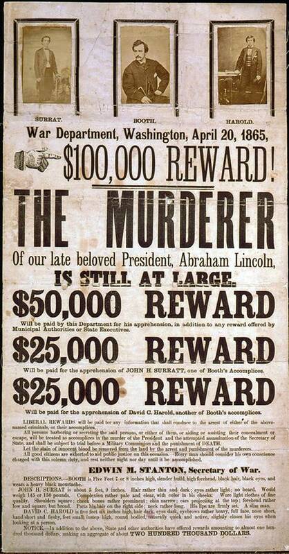 History Poster featuring the photograph Wanted Poster For The Assassins by Everett