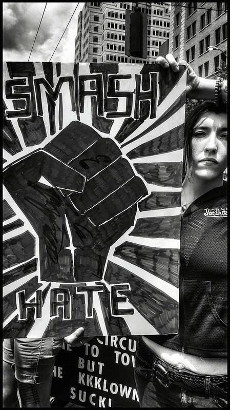 Hate Poster featuring the photograph NoH8n by Al Harden