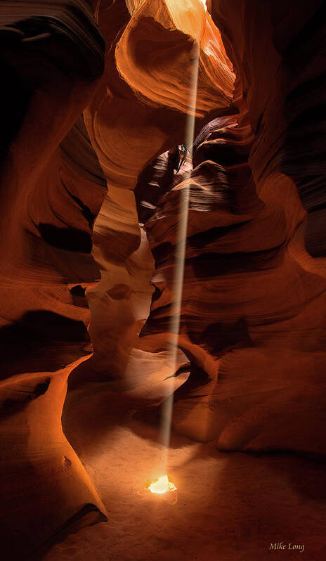 Az Poster featuring the photograph Sunbeam in Upper Antelope Canyon by Mike Long