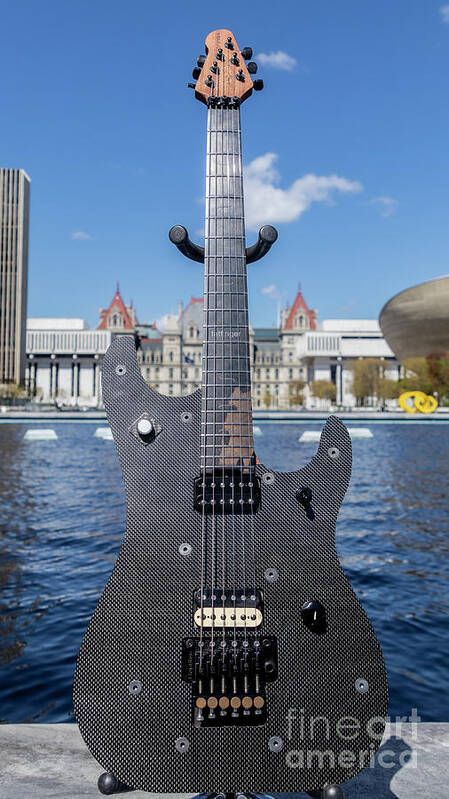 New York Poster featuring the photograph Fatfinger Carbon Fiber Guitar #3 by Jason Wicks
