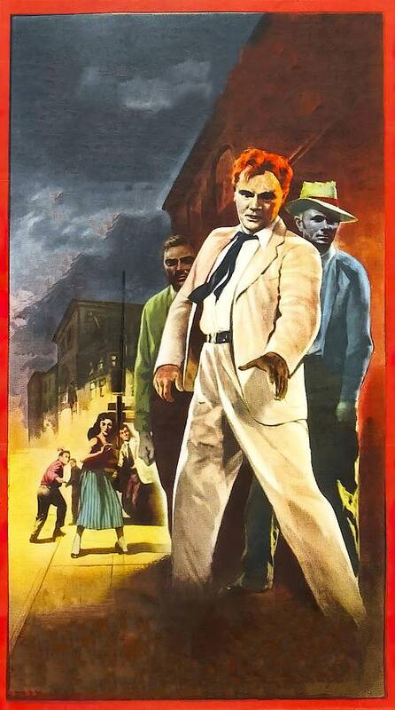 Lion Poster featuring the painting ''A Lion is in the Streets'', 1953, movie poster base art by Movie World Posters