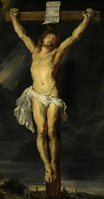 Peter Paul Rubens Poster featuring the painting Christ Crucified by Peter Paul Rubens