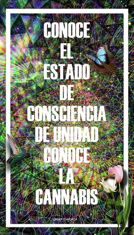 Inspiración Poster featuring the digital art Conoce El Estado De Consciencia Expandido by J U A N - O A X A C A