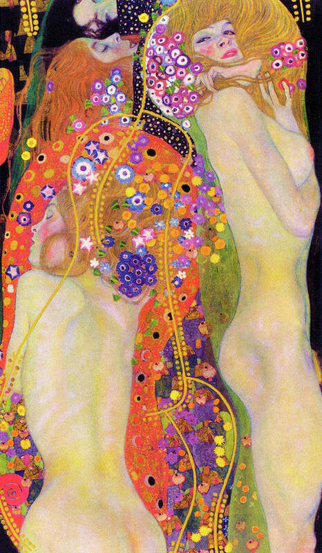 Aestheticism Poster featuring the painting Gustav Klimt, Art Nouveau Women by Tony Rubino