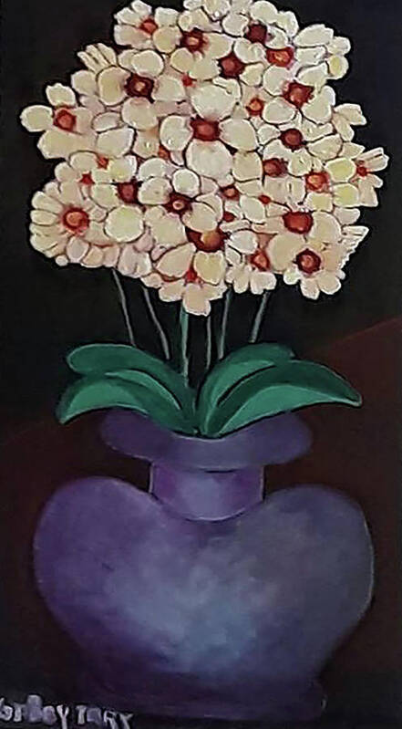 Flower Poster featuring the painting Orchids by Gabby Tary