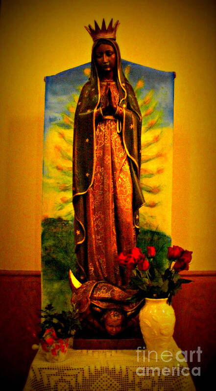 Lomography Poster featuring the photograph Our Lady of Guadalupe - Lomography by Frank J Casella