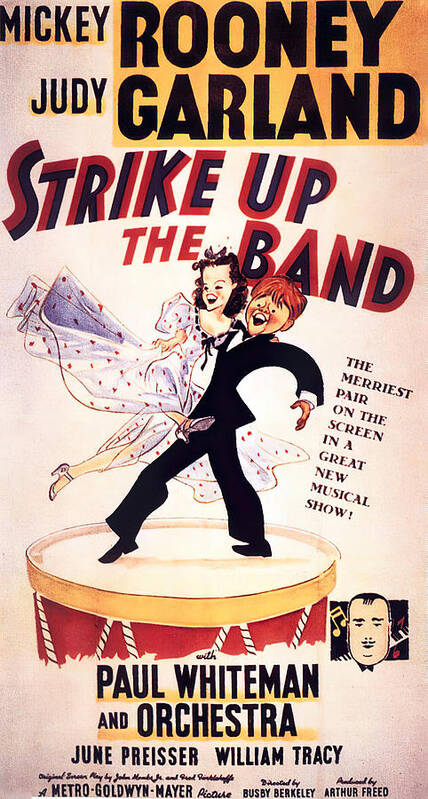 Strike Poster featuring the mixed media ''Strike Up the Band'', 1940 - art by Al Hirschfeld by Movie World Posters