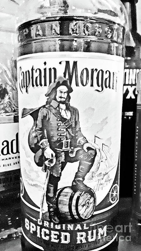 Rum Poster featuring the digital art They Call Him Captain by Janie Johnson