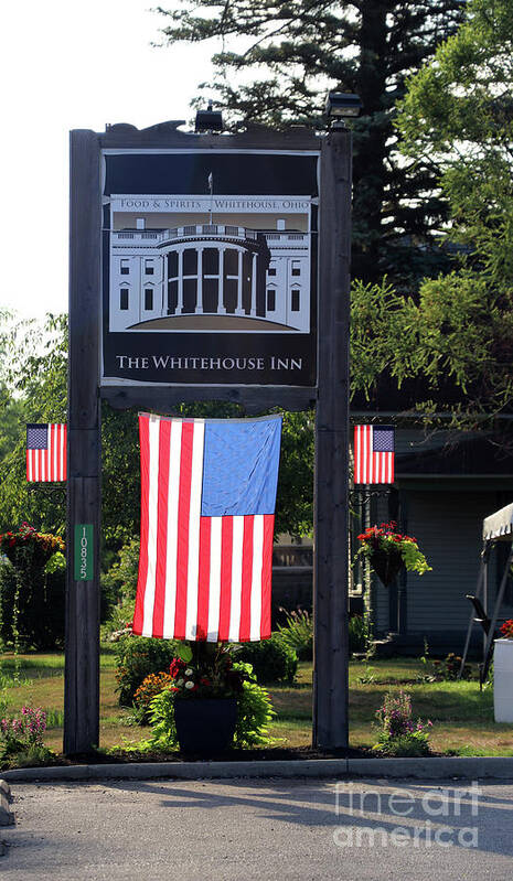 American Poster featuring the photograph Whitehouse Inn Sign 9400 by Jack Schultz