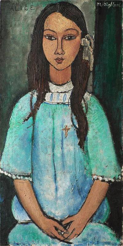 Amedeo Modigliani Poster featuring the painting Alice by Amedeo Modigliani