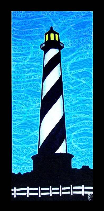 Lighthouse Poster featuring the painting Hatteras Light #2 by Jim Harris